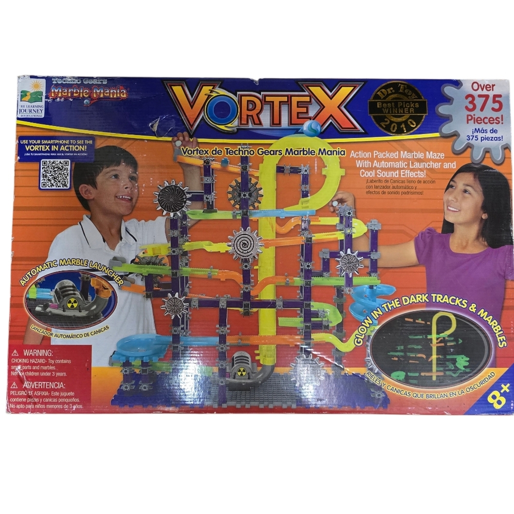 Nib! 2010 VORTEX Techno Gears MARBLE MANIA Original Box Maze Sound Effect 375pc